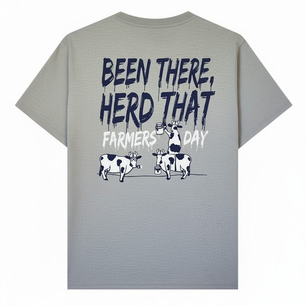 Farmers Day Graphic Unisex Short Sleeve T-Shirt Size L Womens Mens M Country